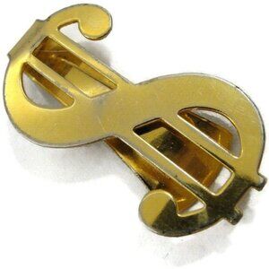 Vintage $ Dollar Sign Money Clip Men Wallet ID Credit Card Holder